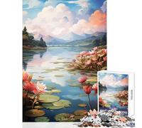 Puzzle de 1000 pièces pour Adolescents Motif Lac aux Cinq Fleurs à Peindre soi-même Un pour s'amuser et se détendre à la Maison Dimensions 38x26 cm