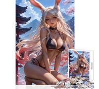 Puzzle de 1000 pièces pour Adolescents Motif Lapin Playboy Japonais décoration Murale Cadeau pour Femmes et Hommes Jeu Relaxant et décompressant Dimensions 38x26cm