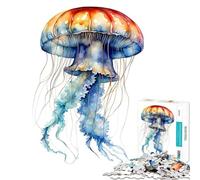 Puzzle de 1000 pièces pour Adolescents Motif méduse Aquarelle Jeu de réflexion et Jouet intellectuel Cadeau et Jouet Amusant et Humoristique (Dimensions 38x52cm)