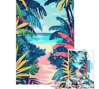 Puzzle de 1000 pièces pour Adolescents Motif Minimaliste Plage Jeu éducatif Stimulant œuvre d'art Difficile Cadeau (Taille 50x75cm)
