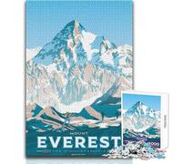 Puzzle de 1000 pièces pour Adolescents, Motif Mont Everest, idéal pour Les Voyages, Les Jeux et Les Moments de détente en Famille Décoration Murale Parfaite Dimensions 38x26cm
