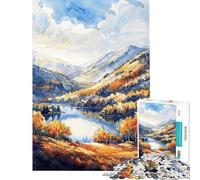 Puzzle de 1000 pièces pour Adolescents Motif Montagne et Gloire automnale Jeu Familial Stimulant à Assembler (Taille 50x75cm)