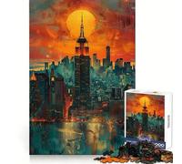 Puzzle de 1000 pièces pour Adolescents, Motif New York Manhattan Art Wall, Jouet Intelligent pour Jouer à l'intérieur, Bords Lisses, Collection d'œuvres d'art (50x75cm)