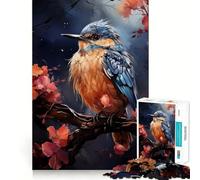 Puzzle de 1000 pièces pour Adolescents,Motif Oiseau Bleu,Bords Nets,Jeu de logique,Moment de détente et de Divertissement,Cadeau Artistique de Noël (38x26cm)