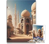 Puzzle de 1000 pièces pour Adolescents, Motif Paysage Urbain Arabe, Jeu éducatif, Amusant et Original, Format 38x26cm.