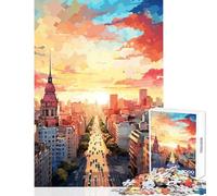 Puzzle de 1000 pièces pour Adolescents Motif Peinture à l'huile de Buenos Aires décoration intérieure Jouet Cadeau d'anniversaire Jeu Familial idéal pour décorer Un Bureau Dimensions 38x26cm