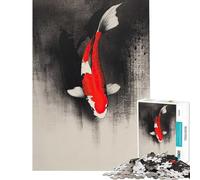 Puzzle de 1000 pièces pour Adolescents Motif Poissons Koi à Peindre pour s'amuser à la Maison et améliorer sa mémoire Jeu Relaxant adapté aux Personnes de 14 Ans et Plus (38x26cm)
