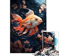 Puzzle de 1000 pièces pour Adolescents Motif Poissons Rouges pour s'amuser à la Maison et améliorer sa mémoire en Famille (38x26cm) Convient aux 14 Ans et Plus