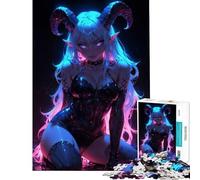 Puzzle de 1000 pièces pour Adolescents Motif succube néon Sexy Jeu Relaxant Jouet intellectuel Cadeau pour Femmes et Hommes Une œuvre d'art (Taille 50x75cm)