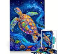 Puzzle de 1000 pièces pour Adolescents, Motif Tortue Aquarelle, découpe précise, Jeu Amusant et Relaxant, Cadeau d'anniversaire Original (50x75cm)