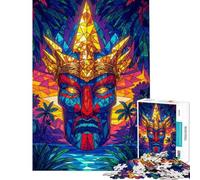 Puzzle de 1000 pièces pour Adolescents Motif Totem Tropical Jeu Amusant Décoration Parfaite pour Toute la Famille (Dimensions 38x26cm)