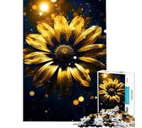 Puzzle de 1000 pièces pour Adolescents Motif Tournesol Cosmique Or néon idéal pour Un Anniversaire ou Noël Un Jeu Impossible Digne d'une œuvre d'art à partir de 14 Ans (50x75cm)