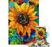 Puzzle de 1000 pièces pour Adolescents Motif Tournesol décoration intérieure Jouet Difficile Anti-Stress Cadeau (38x52cm)