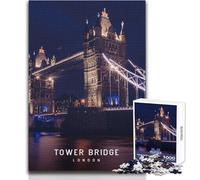 Puzzle de 1000 pièces pour Adolescents, Motif Tower Bridge, idéal pour des soirées Jeux en Famille, Analyse et logique Idée Cadeau Dimensions:50x75cm