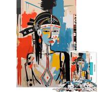Puzzle de 1000 pièces pour Adolescents Motif Tribal américain féminin pour stimuler Le Cerveau Jeu d'assemblage décoration Murale à partir de 14 Ans 38x52cm