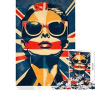 Puzzle de 1000 pièces pour Adolescents Motif Union Jack Décoration intérieure Jouet Cadeau d'anniversaire Jeu éducatif Renforce l'amour Entre Couples Dimensions 50x75cm