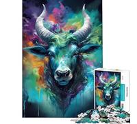 Puzzle de 1000 pièces pour Adolescents Motif Vache enchanteur Difficile et Stimulant mais Amusant et Humoristique décoration Murale Convient aux 14 Ans et Plus (38x52cm)
