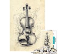 Puzzle de 1000 pièces pour Adolescents Motif Violon idéal pour Un Anniversaire ou Noël Jeu Impossible à Commencer par 14 Ans (38x26cm) Jeu de Puzzle Amusant en Famille