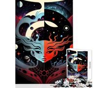 Puzzle de 1000 pièces pour Adolescents, Motif Visage Abstrait dans l'espace, décoration, Jouet, idée Cadeau, Jeu éducatif pour Anniversaire ou Noël, Format 50x75cm