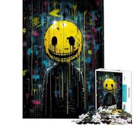 Puzzle de 1000 pièces pour Adolescents Motif Visage Souriant Effrayant en Forme de V idéal pour Un Anniversaire ou Noël Jeu éducatif Amusant et Humoristique pour Les 14 Ans et Plus Dimensions 50x75cm