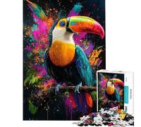 Puzzle de 1000 pièces pour Adolescents Motifs de Toucans éclatants Jeu Stimulant et Relaxant Cadeau d'anniversaire (38x26cm)