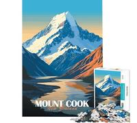 Puzzle de 1000 pièces pour Adolescents Mount Cook Nouvelle-Zélande Jeu éducatif Cadeau d'anniversaire modèle à Assembler (Taille 50x75cm)
