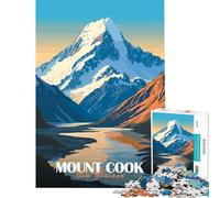 Puzzle de 1000 pièces pour Adolescents Mount Cook Nouvelle-Zélande Jeu intellectuel éducatif Anti-Stress Cadeau d'anniversaire (38x26cm)
