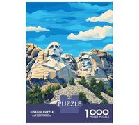 Puzzle De 1000 Pièces Pour Adolescents Mount Rushmore National Memorial Puzzles Pour Adolescents : Amusants Et Humoristiques ! Stimulez Votre Cerveau ! Soirée Jeux Et Divertissement En Famille 38x26cm