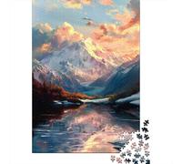 Puzzle De 1000 Pièces pour Adolescents Mountain Reflections Nature's Canvas Puzzles pour Adultes Anti-Stress Stimulant À Compléter Cadeaux d'anniversaire Et Cadeaux Uniques 52x38cm/1000pcs