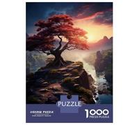 Puzzle De 1000 Pièces pour Adolescents Mountain Serenity Sunset Scene Puzzles pour Adultes Analyse Et Logique Chaque Pièce Est Unique - Casse-tête Jeux De Société Familiaux 38x26cm/1000pcs