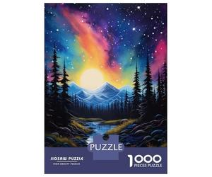 Puzzle De 1000 Pièces pour Adolescents Mountain Sunfall Puzzles pour Adultes Jeu De Réflexion Course De Vitesse Manuelle Est Idéal comme Cadeau 38x26cm/1000pcs