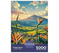 Puzzle De 1000 Pièces pour Adolescents Mountain View with Bird of Paradise Puzzle pour Adolescents Analyse Et Logique Difficile Et Stimulant, Idéal comme Cadeau 52x38cm/1000pcs
