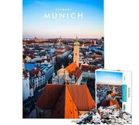 Puzzle de 1000 pièces pour Adolescents Munich Jeu intellectuel et Relaxant Idéal pour Les Couples Cadeau Amusant (Taille 50x75cm)