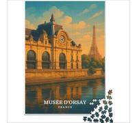 Puzzle de 1000 pièces pour Adolescents Musée D'Orsay France Décoration intérieure Jeu Impossible Cadeau d'anniversaire 75x50cm