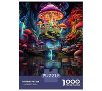 Puzzle De 1000 Pièces pour Adolescents Mushroom Fantasy World Casse-tête pour Adultes - Jeu De Réflexion - Décoration Parfaite - Difficile Et Stimulant 52x38cm/1000pcs