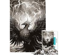 Puzzle de 1000 pièces pour Adolescents Mystic Black Phoenix Jeu de Course de Vitesse Manuelle Difficile et Stimulant (Taille 38x26cm)