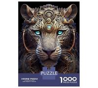 Puzzle De 1000 Pièces pour Adolescents Mystical God Leopard Puzzles pour Adolescents - Jeu Manuel - Une Œuvre d'art - Cadeaux Uniques pour Un Anniversaire Ou Noël 38x26cm/1000pcs