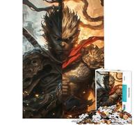 Puzzle de 1000 pièces pour Adolescents Mythe Noir de Wukong Activités Amusantes à la Maison Jeu éducatif Familial pour Les 14 Ans et Plus 38x26cm