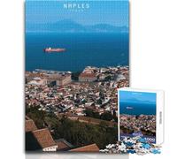 Puzzle de 1000 pièces pour Adolescents, Naples, Jeu Stimulant, Jouet, décoration, Cadeau de Noël Secret, Dimensions 38x52cm
