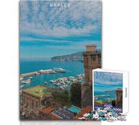Puzzle de 1000 pièces pour Adolescents, Naples, Jeu Stimulant, Jouet, décoration, Cadeau de Noël Secret, Dimensions 38x52cm