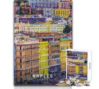 Puzzle de 1000 pièces pour Adolescents, Naples Toys, Jeux éducatifs, Cadeau d'anniversaire, Cadeau de Père Noël Secret, Dimensions 38x52cm