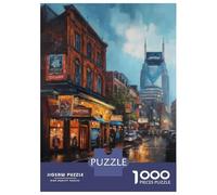 Puzzle De 1000 Pièces pour Adolescents Nashville Charm USA Puzzle Jeux De Famille Une Œuvre d'art Cadeaux d'anniversaire Et De Noël Uniques 70x50cm/1000pcs