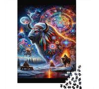 Puzzle De 1000 Pièces pour Adolescents Native American Spirituality Art Casse-têtes pour Adultes - Jeu De Réflexion, Analyse Et Logique - Stimule Le Cerveau 52x38cm/1000pcs