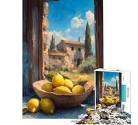 Puzzle de 1000 pièces pour Adolescents Nature Morte de Citrons toscans près de la fenêtre idéal pour Un Anniversaire ou Noël Un Jeu Amusant et Humoristique à réaliser soi-même à partir de 14 Ans