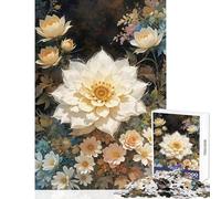 Puzzle de 1000 pièces pour Adolescents Nature Morte Florale Jeu éducatif Cadeau d'anniversaire Jeu Familial liste de souhaits avec Le Père Noël Dimensions 38x26cm
