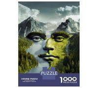 Puzzle De 1000 Pièces pour Adolescents Nature's Face Mountain Majesty Puzzles pour Adultes Jeu Familial Amusant Et Humoristique, Idéal comme Cadeau 52x38cm/1000pcs