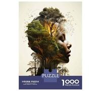 Puzzle De 1000 Pièces pour Adolescents Nature's Harmony Forests in Profile Puzzle pour Adultes Jeu Manuel Défi Difficile Est Idéal comme Cadeau 38x26cm/1000pcs