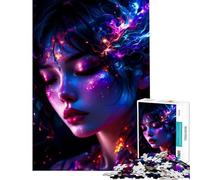 Puzzle de 1000 pièces pour Adolescents Neon Dream Girl défi éducatif Difficile Casse-tête pour Les 14 Ans et Plus (38x26cm)