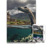 Puzzle de 1000 pièces pour Adolescents Nessie chez Eilean Donan Hand Speed Race, Jeux relaxants pour Les 14 Ans et Plus (Taille 38x26cm)