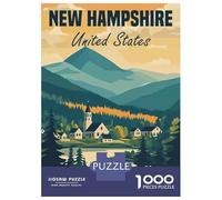 Puzzle De 1000 Pièces pour Adolescents New Hampshire Landscape Puzzle Adulte Jeu Manuel D'assemblage De Motifs Idéal comme Cadeau 70x50cm/1000pcs